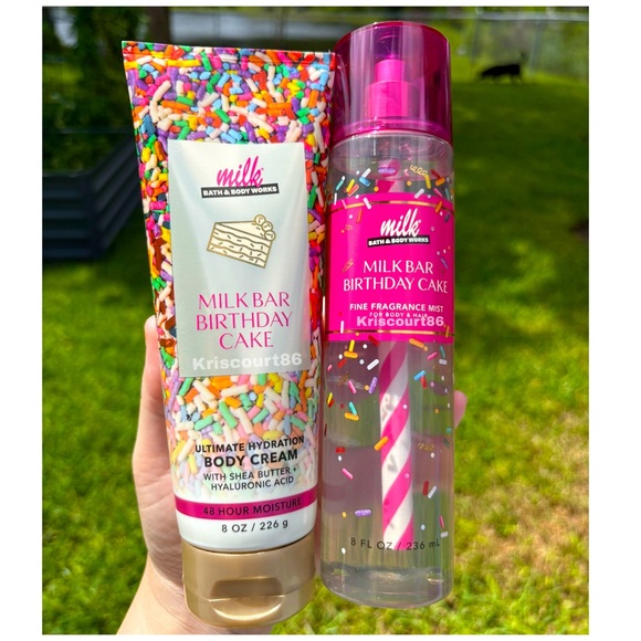 BBW Milk Bar Birthday Cake 2PC NEW FULL-SIZE - Picture 3 of 16